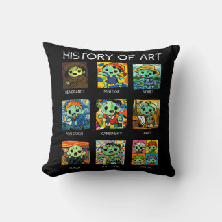 History of Art Zombie Parody Cushion