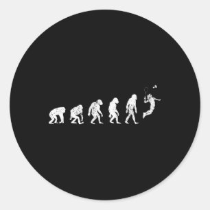History Of Badminton Lover Print Funny Badminton E Classic Round Sticker