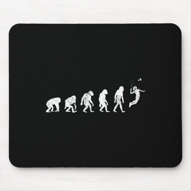 History Of Badminton Lover Print Funny Badminton E Mouse Pad (Front)