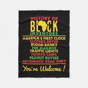 History Of Forgotten Black Inventors Black History Fleece Blanket