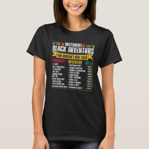 History Of Forgotten Black Inventors Black History T-Shirt