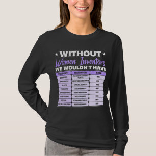 History of Women Inventors, Purple Women's Day T-Shirt
