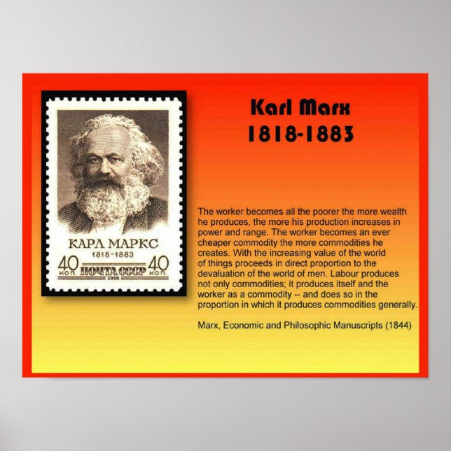 History, Politics, Karl Marx 1818-1883 Poster (Front)