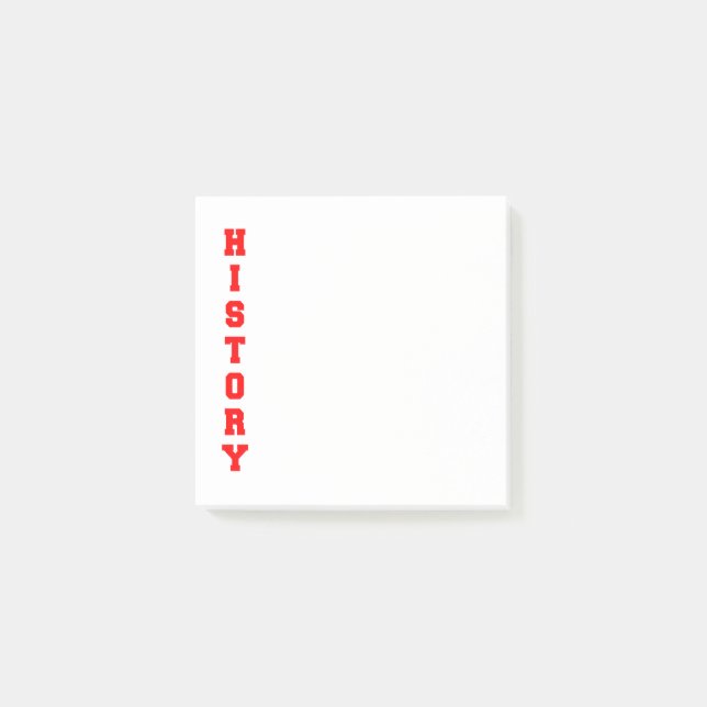 History Post-it Notes (Front)