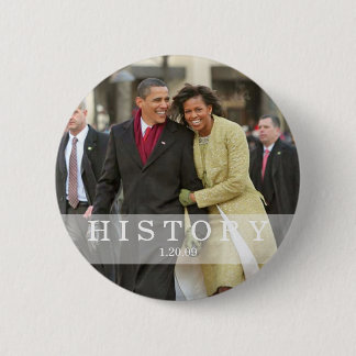 HISTORY: President Barack and Michelle Obama 6 Cm Round Badge