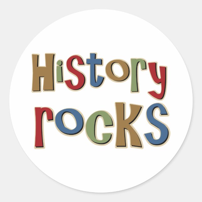 History Rocks Classic Round Sticker (Front)