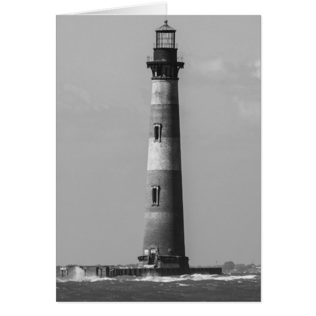 History Stands Tall Grayscale Greeting Card (Front)