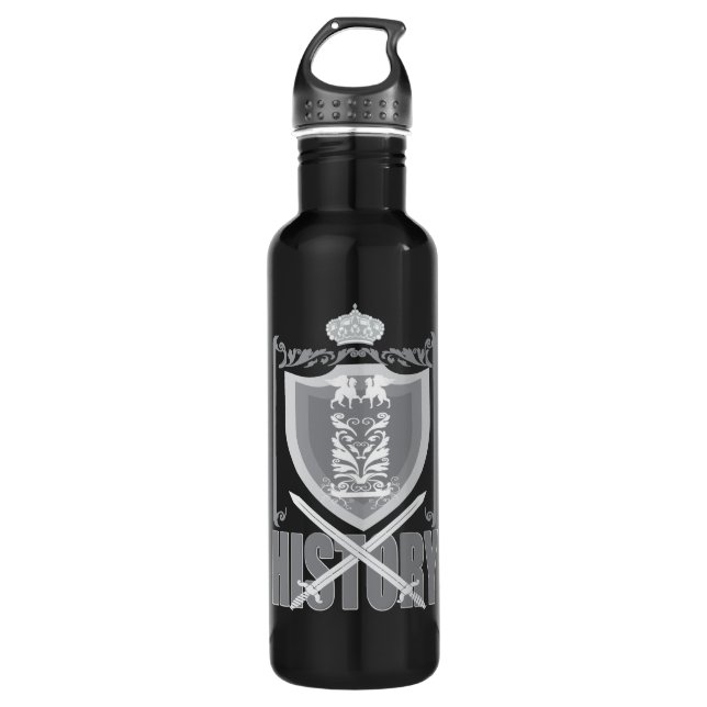 history  sword crown 710 ml water bottle (Front)
