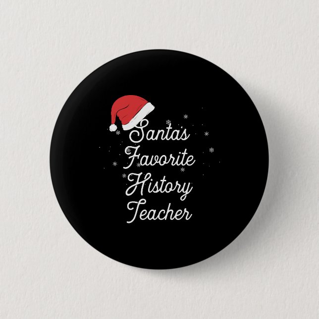 History Teacher Christmas 6 Cm Round Badge (Front)