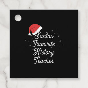 History Teacher Christmas Favour Tags