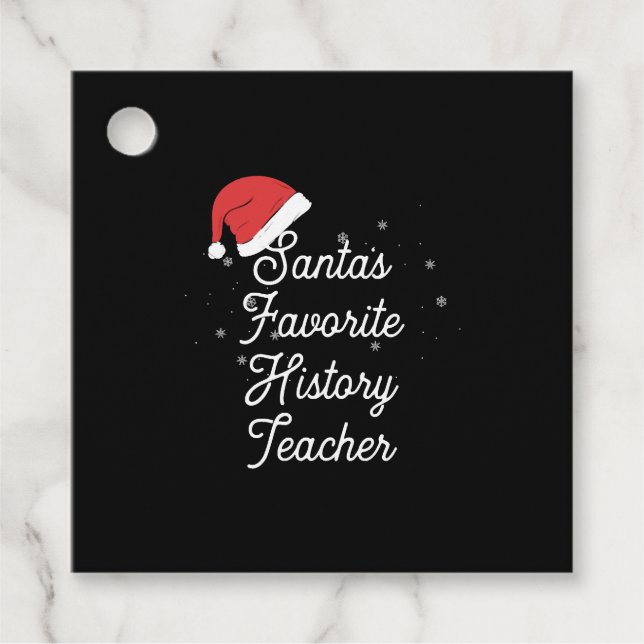 History Teacher Christmas Favour Tags (Front)