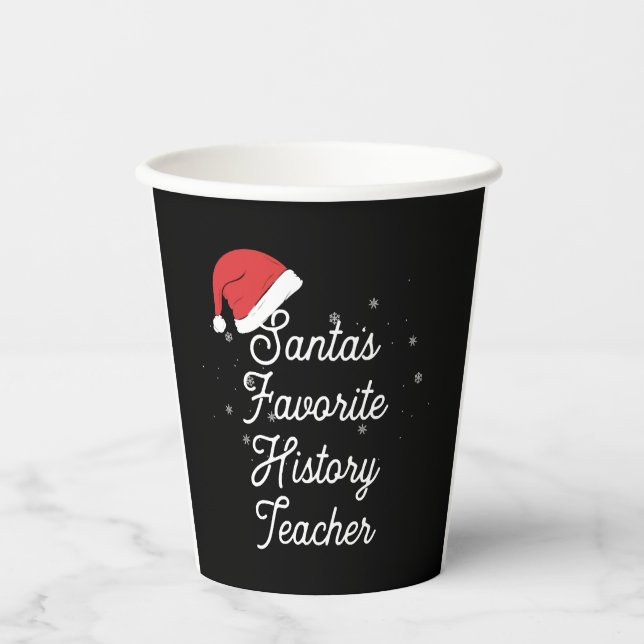 History Teacher Christmas Paper Cups (Front)
