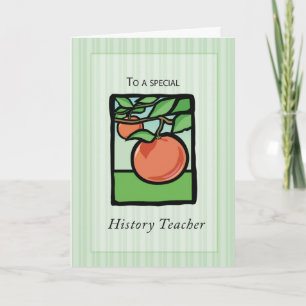 History Teacher Thank You, Apple Thank You Card