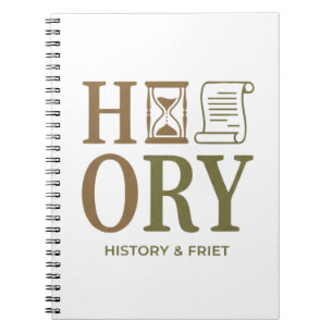 History Teacher Typography Design Notebook