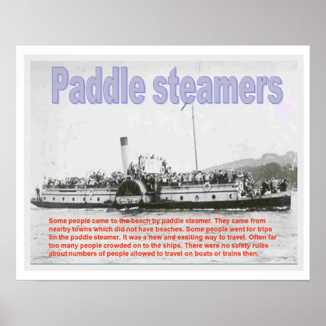 History, Victorians, Seaside Paddle steamers Poster (Front)