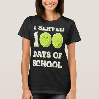 Hit 100 Days of School Tennis Boys Teacher Kids 10 T-Shirt
