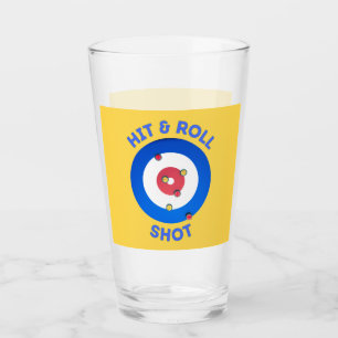 Hit and Roll Curling Shot T-Shirt Glass