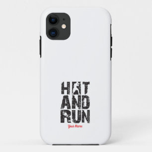 Hit And Run Boxer Silhouette Combat Sports Typogra Case-Mate iPhone Case