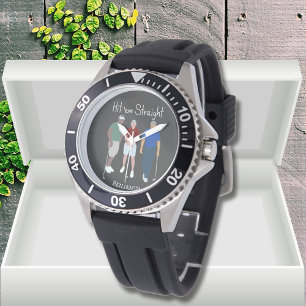Hit 'em Straight Digital Golfers Custom Watch