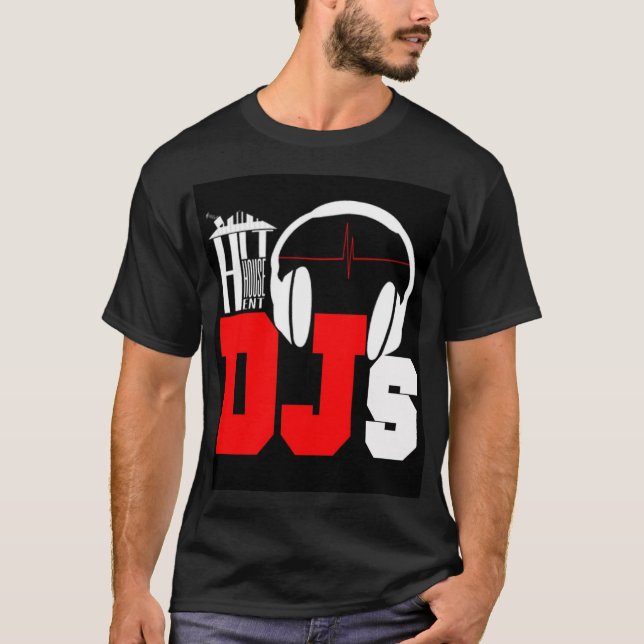 Hit House DJs Black T Shirt (Front)
