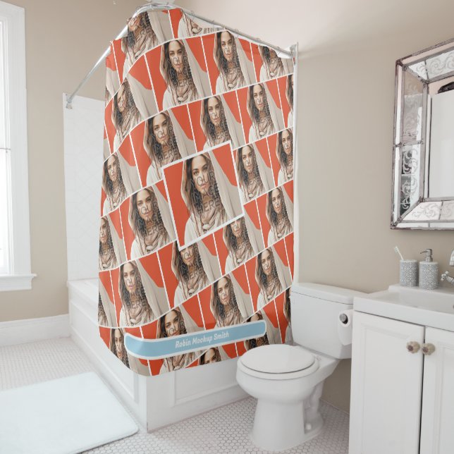 Hit My Pic Photo Custom Personalise Shower Curtain (In Situ)