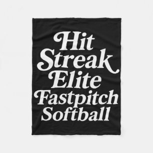 Hit Streak Elite Fastpitch Softll  Fleece Blanket