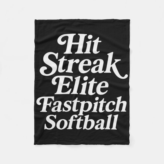 Hit Streak Elite Fastpitch Softll  Fleece Blanket (Front)