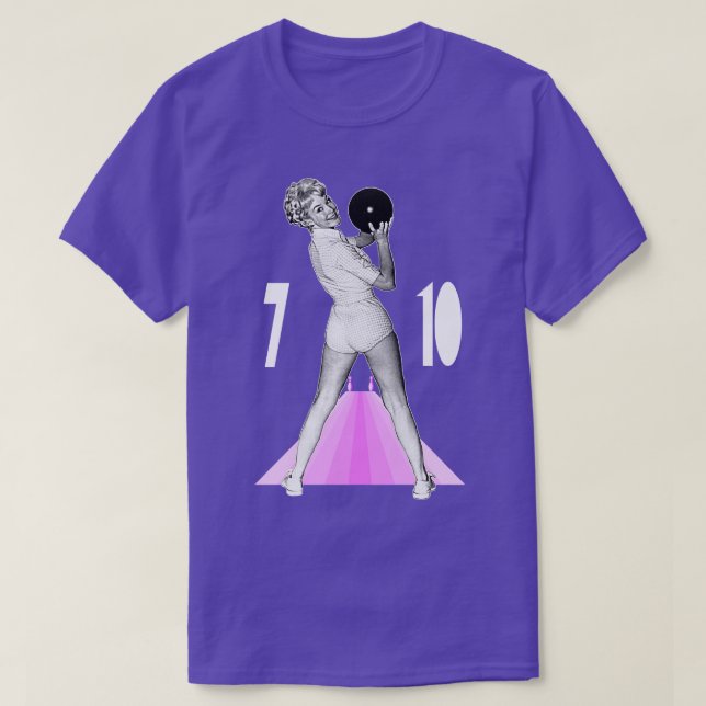 Hit That 710 Split Retro Bowling Humour T-Shirt (Design Front)