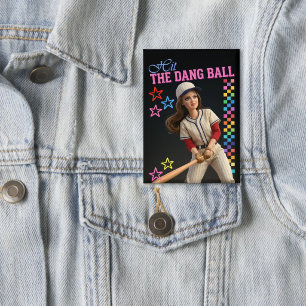 Hit The Dang Ball Funny Baseball Mum Doll Face