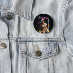 Hit The Dang Ball Funny Baseball Mum Doll Face 6 Cm Round Badge