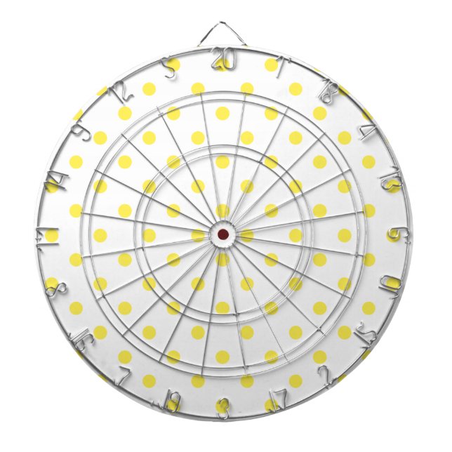 HIT THE DOT Yellow Polka Dot Dart Board (Front)