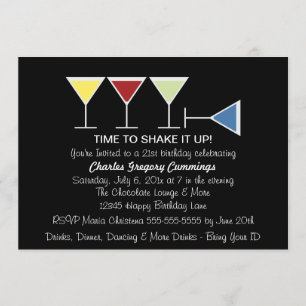 Hit The Floor Birthday Invitation (Black)