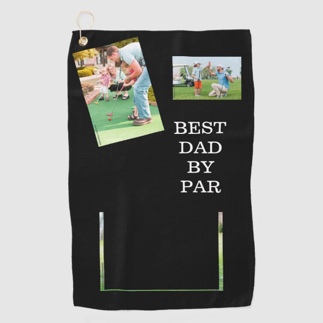 Hit the Links with Dad: Best Dad Golf Towel (Front)