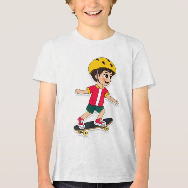 Hit the skatepark Tri-Blend shirt (Front)