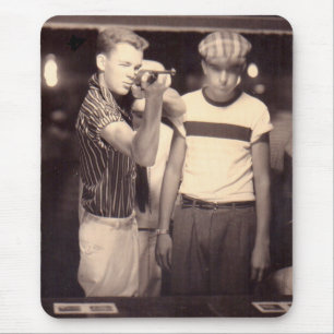 hit the target and win a kewpie doll mouse pad