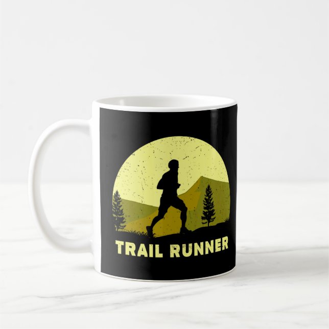 Hit The Trail Run Ultra Trail Running  Coffee Mug (Left)