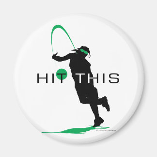 Hit This Green Pitcher Softball Magnet