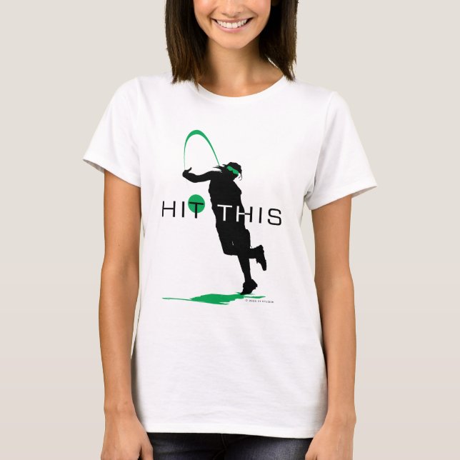 Hit This Green Pitcher Softball T-Shirt (Front)
