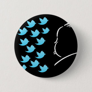 Hitch and Tweets 6 Cm Round Badge