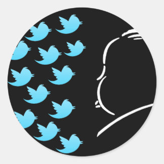 Hitch and Tweets Classic Round Sticker