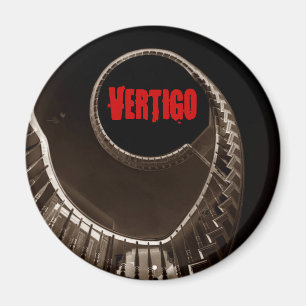 Hitchcock-esque Vertigo Dark Circular Stairwell Magnet
