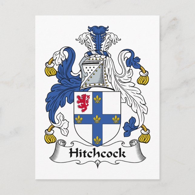 Hitchcock Family Crest Postcard (Front)