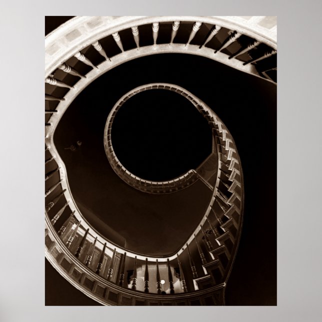 HITCHCOCKESQUE VERTIGO VORTEX POSTER SPIRAL STAIRS (Front)