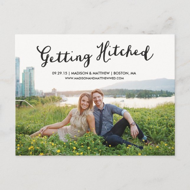 Hitched | Save the Date Postcard (Front)