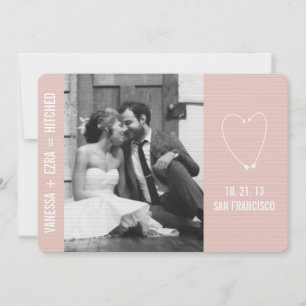 HITCHED WEDDING ANNOUNCEMENT - FLAT