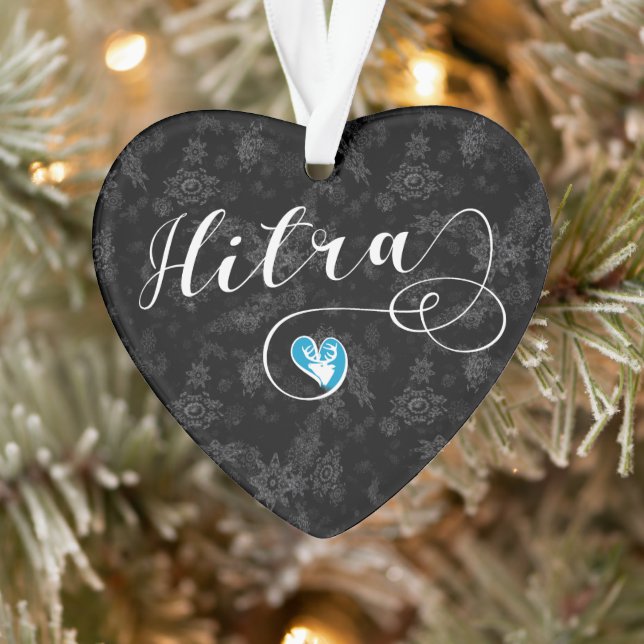 Hitra Flag In Heart, Norway Ornament (Tree)