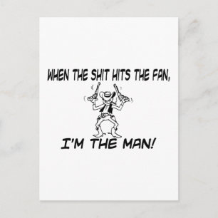 Hits The Fan Postcard