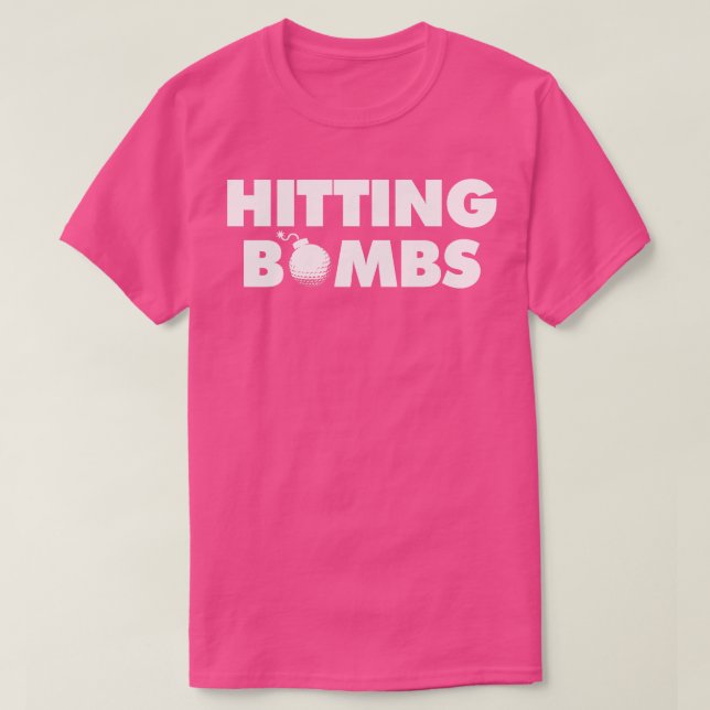 Hitting Bombs   Black  T-Shirt (Design Front)