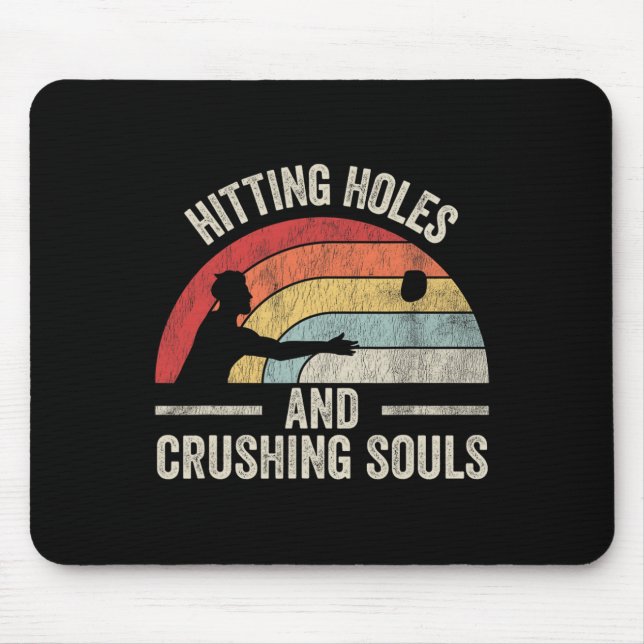 Hitting Holes And Crushing Souls Retro  Mouse Pad (Front)