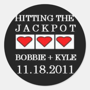 Hitting the Jackpot Classic Round Sticker